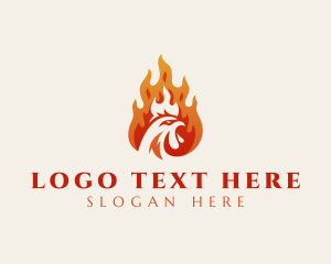 Burning - Burning Chicken Restaurant logo design