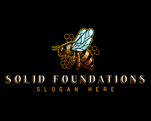 Honey Bee Hive Logo