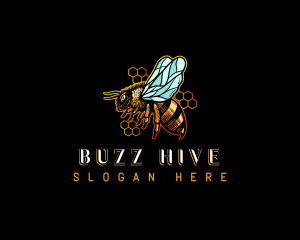 Hive - Honey Bee Hive logo design