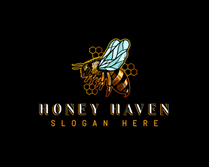 Apiculture - Honey Bee Hive logo design