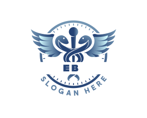 Medicinal Caduceus Serpent Logo