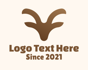 Forest Animal - Brown Wild Ram logo design