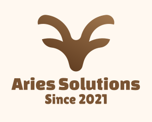 Aries - Brown Wild Ram logo design