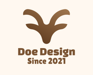 Doe - Brown Wild Ram logo design