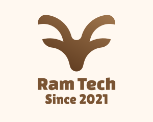 Brown Wild Ram logo design