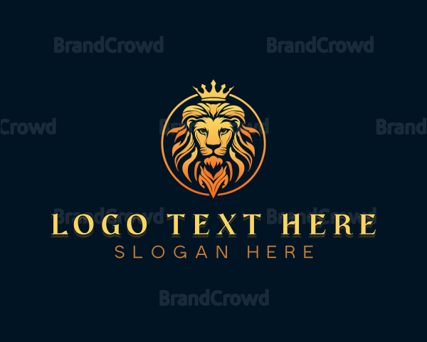 Royalty Lion Crown Logo