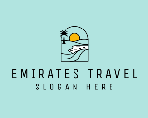 Mirage Horizon Travel Sun logo design