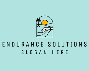 Mirage Horizon Travel Sun logo design