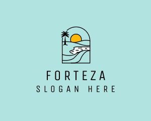 Mirage Horizon Travel Sun logo design