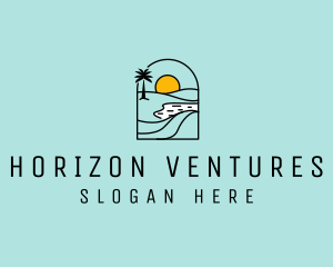 Horizon - Mirage Horizon Travel Sun logo design