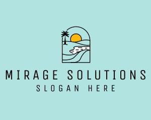 Mirage - Mirage Horizon Travel Sun logo design