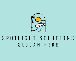 Mirage Horizon Travel Sun logo design