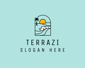 Mirage Horizon Travel Sun logo design