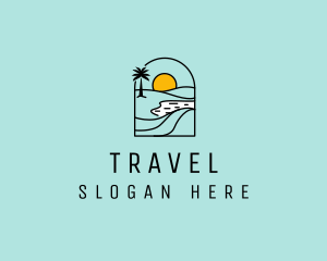 Mirage Horizon Travel Sun logo design