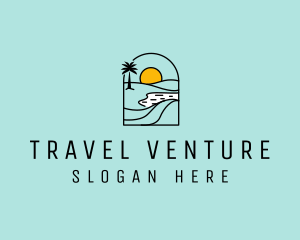 Mirage Horizon Travel Sun logo design