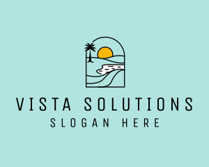 Mirage Horizon Travel Sun logo design