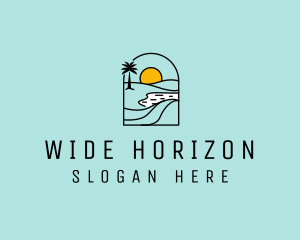 Mirage Horizon Travel Sun logo design