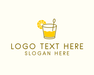 Nightclub - Lemon Cocktail Drink logo design