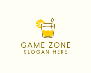 Lemon Cocktail Drink Logo