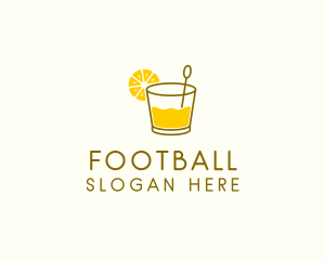 Lemon Cocktail Drink Logo