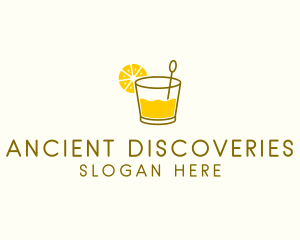 Lemon Cocktail Drink logo design