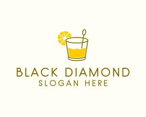 Lemon Cocktail Drink logo design