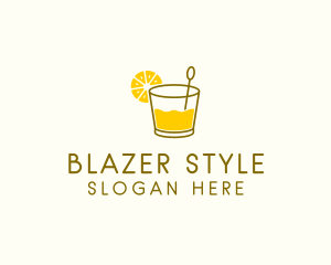 Lemon Cocktail Drink logo design