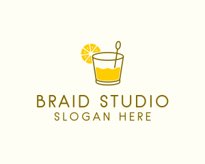 Lemon Cocktail Drink logo design