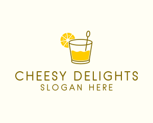 Lemon Cocktail Drink logo design