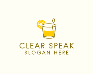 Lemon Cocktail Drink logo design