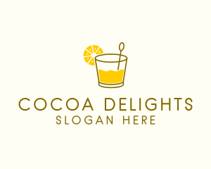 Lemon Cocktail Drink logo design