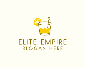 Lemon Cocktail Drink logo design