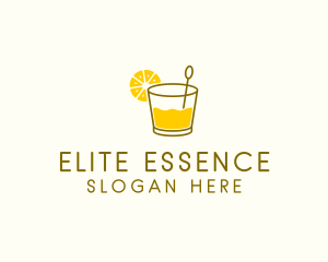 Drinking Game - Lemon Cocktail Drink logo design
