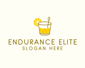 Lemon Cocktail Drink logo design