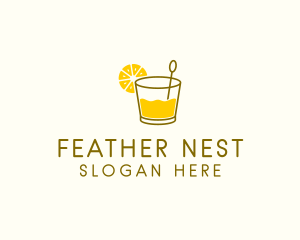 Lemon Cocktail Drink logo design