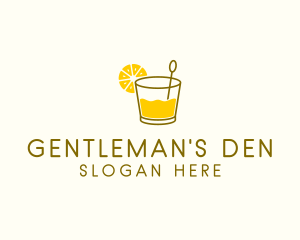 Lemon Cocktail Drink logo design