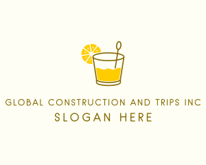 Bar - Lemon Cocktail Drink logo design