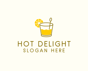 Lemon Cocktail Drink logo design