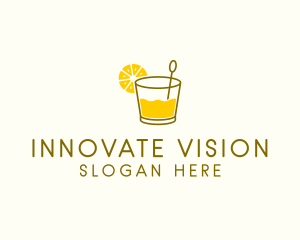 Lemon Cocktail Drink logo design