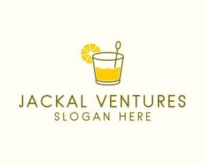 Lemon Cocktail Drink logo design