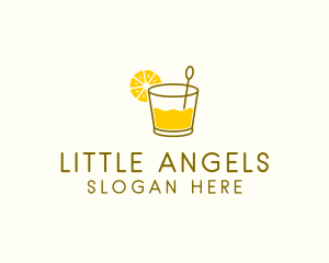 Lemon Cocktail Drink logo design