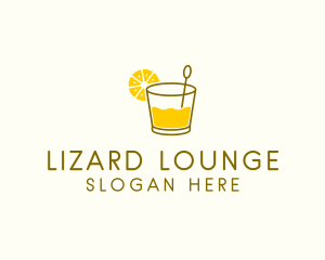 Lemon Cocktail Drink logo design