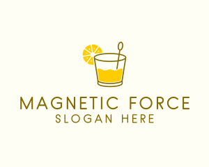 Lemon Cocktail Drink logo design