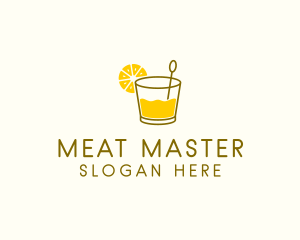 Lemon Cocktail Drink logo design