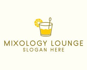 Cocktail - Lemon Cocktail Drink logo design