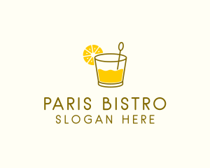 Lemon Cocktail Drink logo design