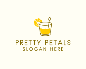 Lemon Cocktail Drink logo design