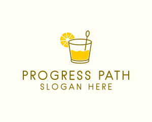 Lemon Cocktail Drink logo design