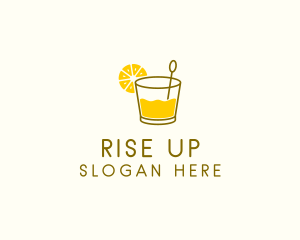 Lemon Cocktail Drink logo design