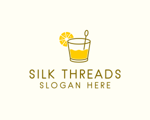 Lemon Cocktail Drink logo design